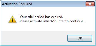 uDiscMounter activation notice