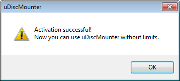uDiscMounter activation successful
