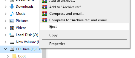 Eject from Windows Explorer